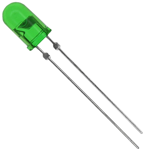 5mm Green LED – Diffused/Transparent Round